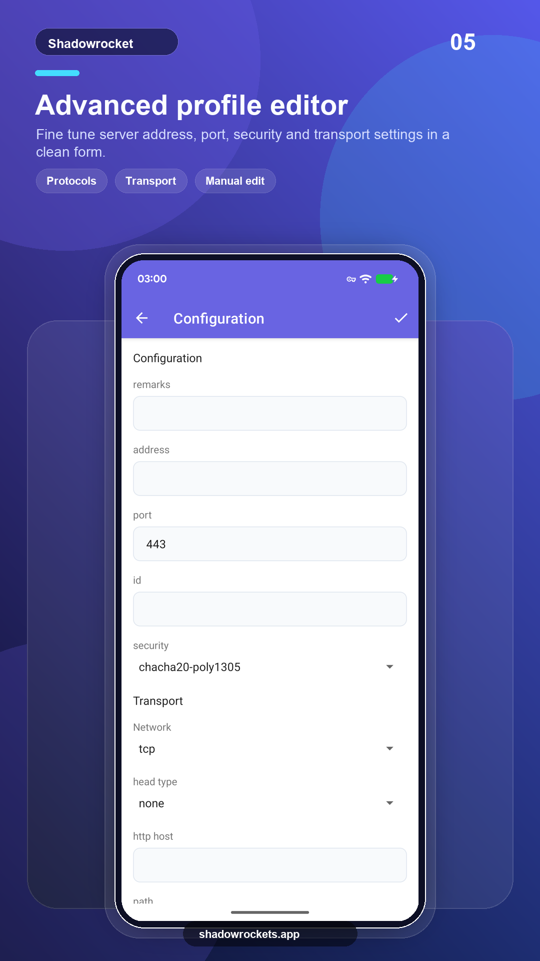 Shadowrockets Android screenshot: Node details
