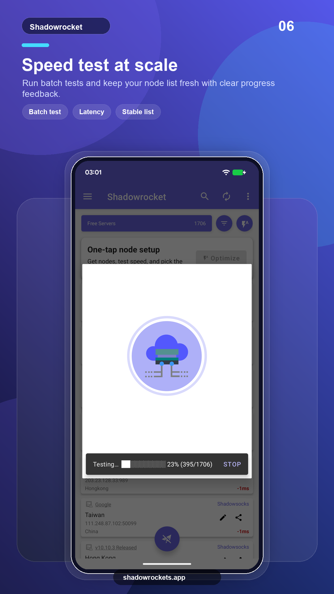 Shadowrockets Android screenshot: Advanced settings